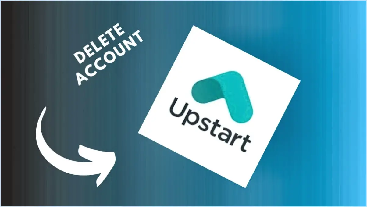 Comment supprimer un compte upstart?