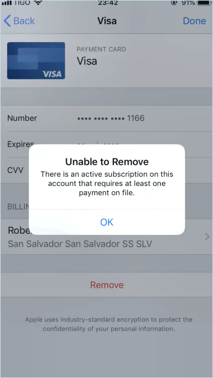 Comment supprimer un mode de paiement de Facebook sur mon iPhone?