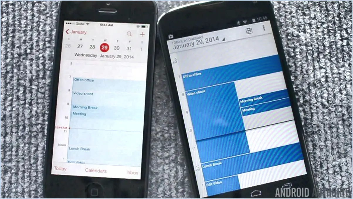 Comment synchroniser les calendriers entre deux téléphones android?