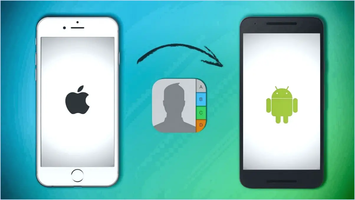 Comment transférer les contacts de l'iPhone vers Android?