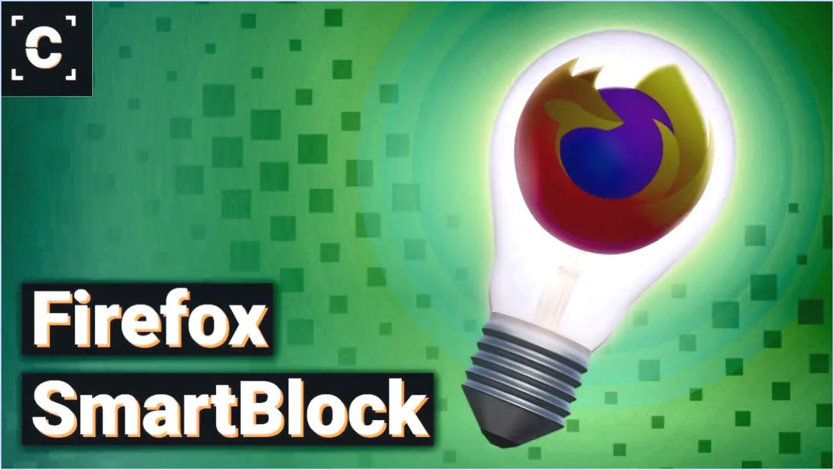 Comment utiliser smartblock dans firefox?