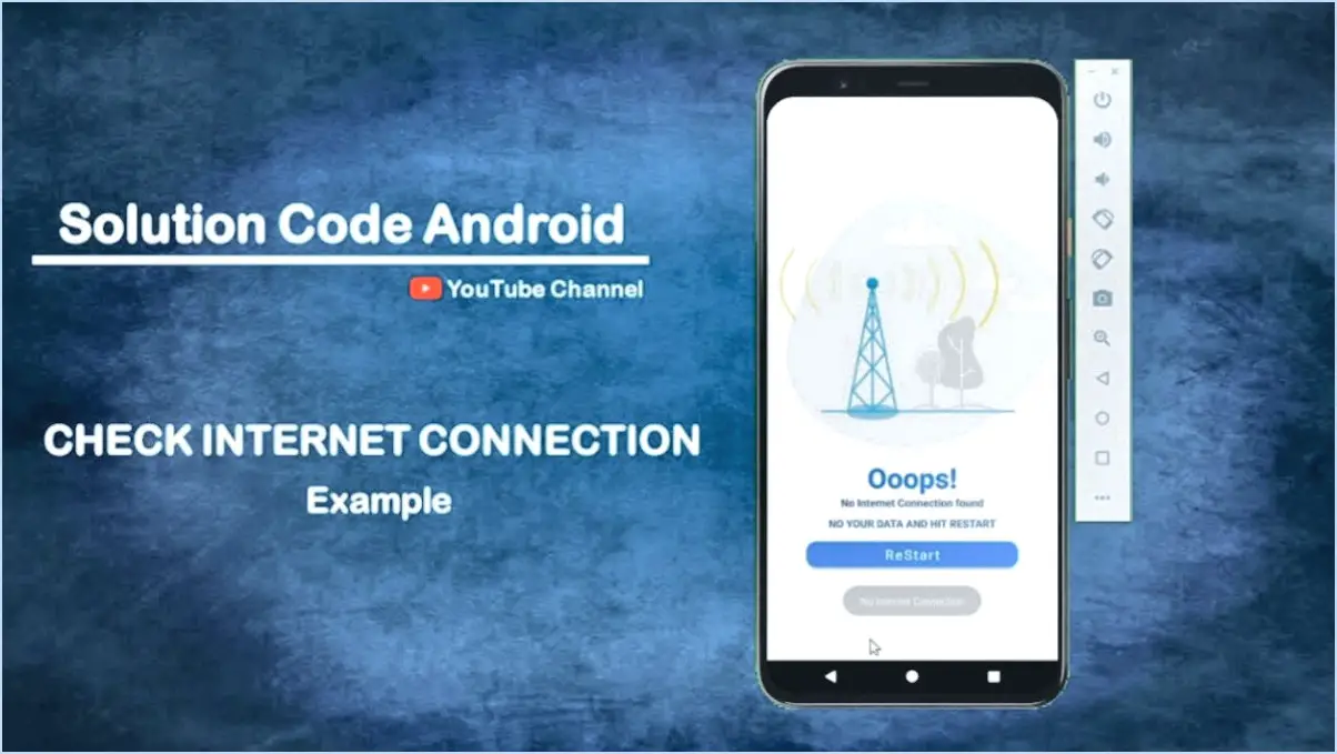 Comment vérifier la connexion internet dans android programmatiquement?