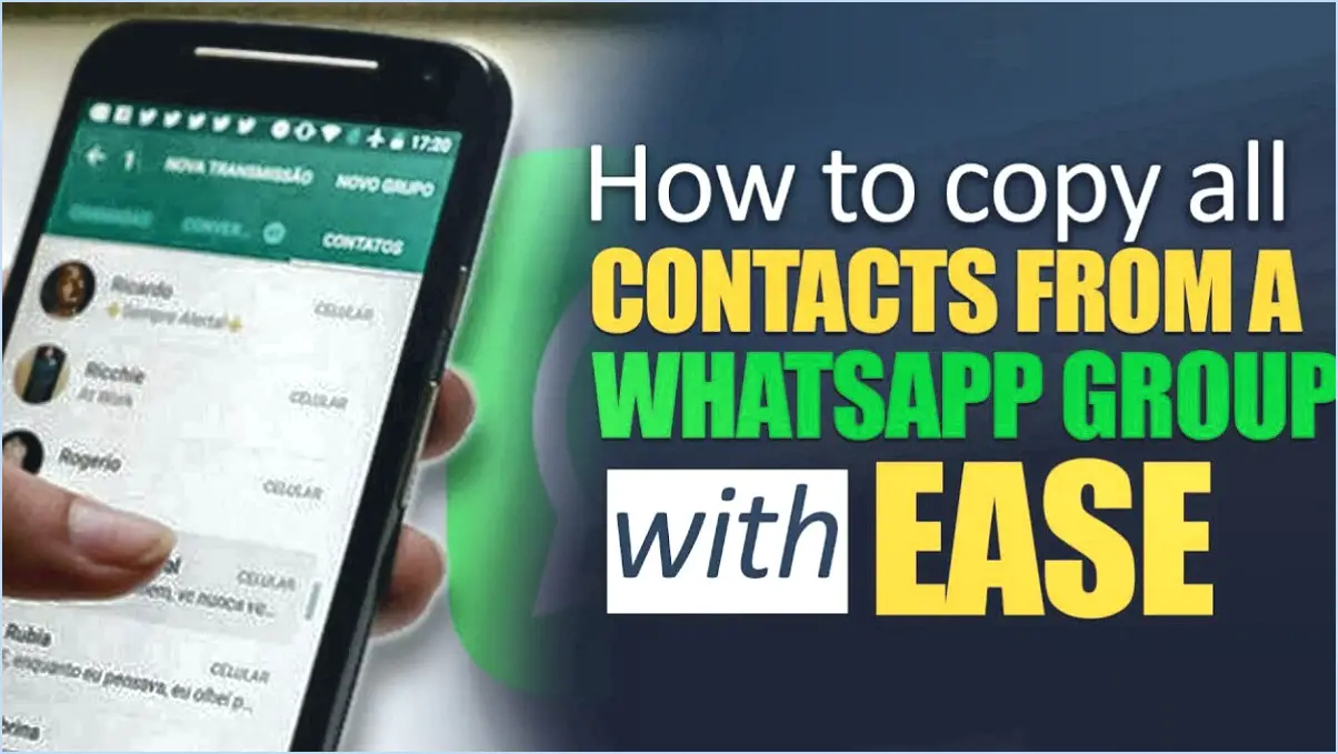 Démarrer un groupe WhatsApp et importer des contacts?