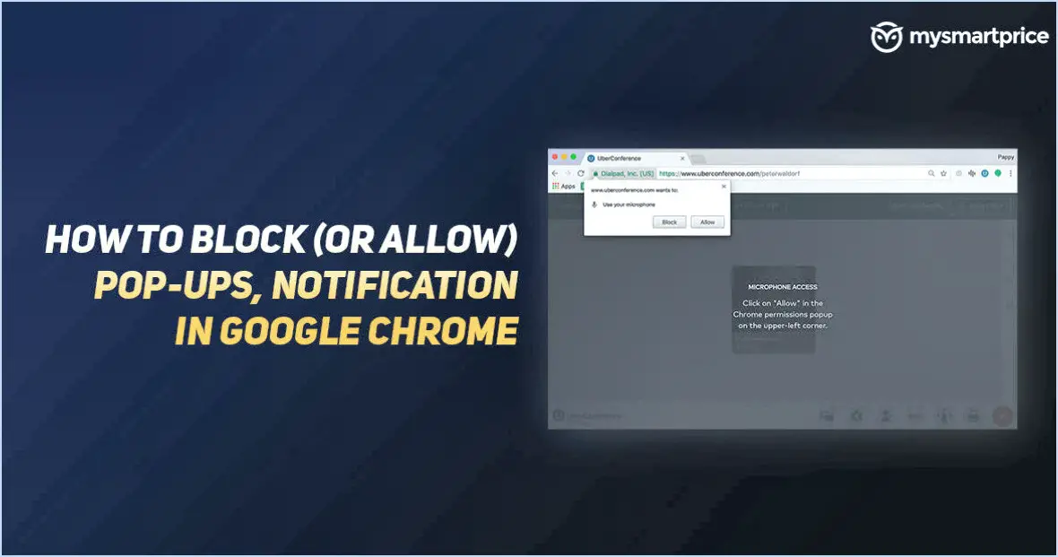 Google Chrome : Activer/désactiver le bloqueur de fenêtres pop-up?