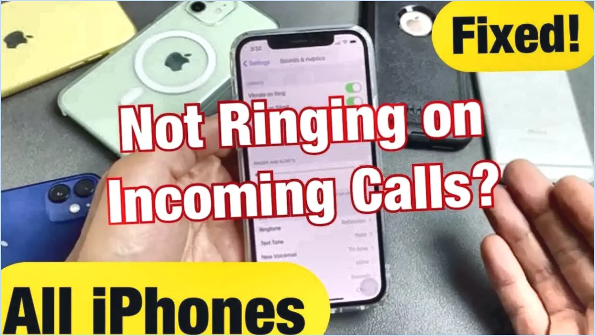 IPhone : Pas de sonnerie sur les appels entrants?