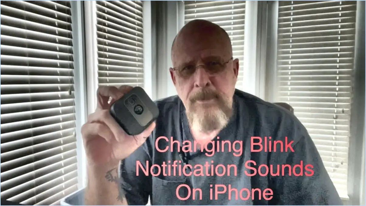 Peut-on changer le son de notification pour blink?