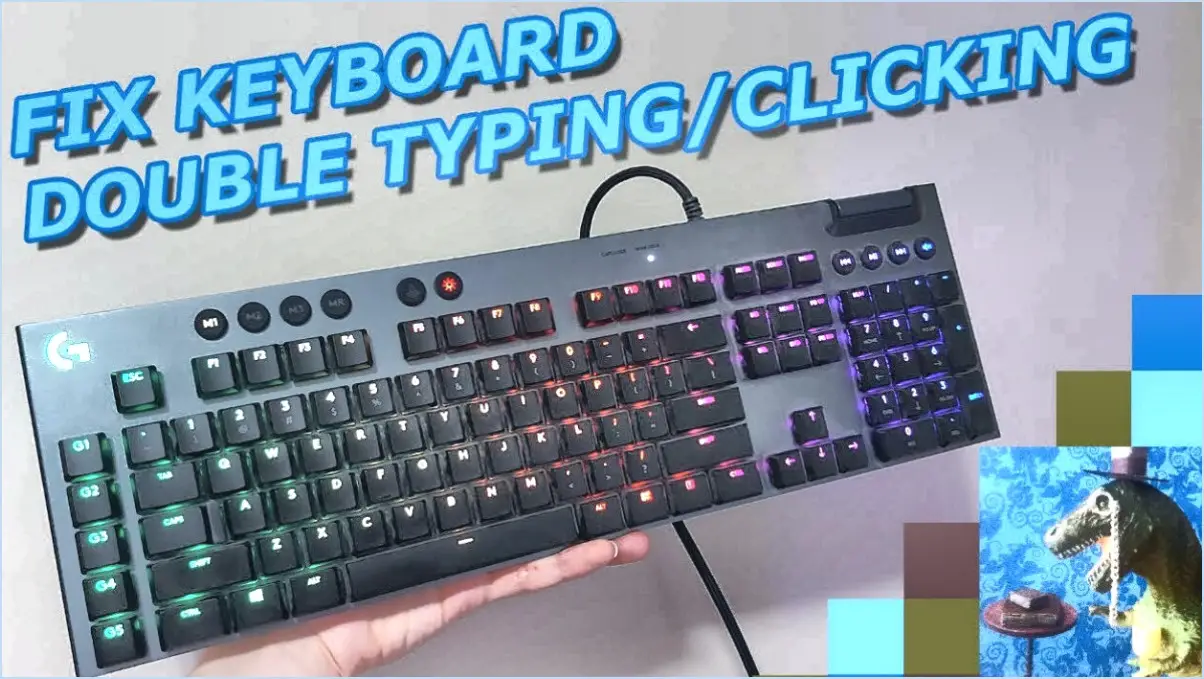 Que faire si votre clavier a un double espacement?
