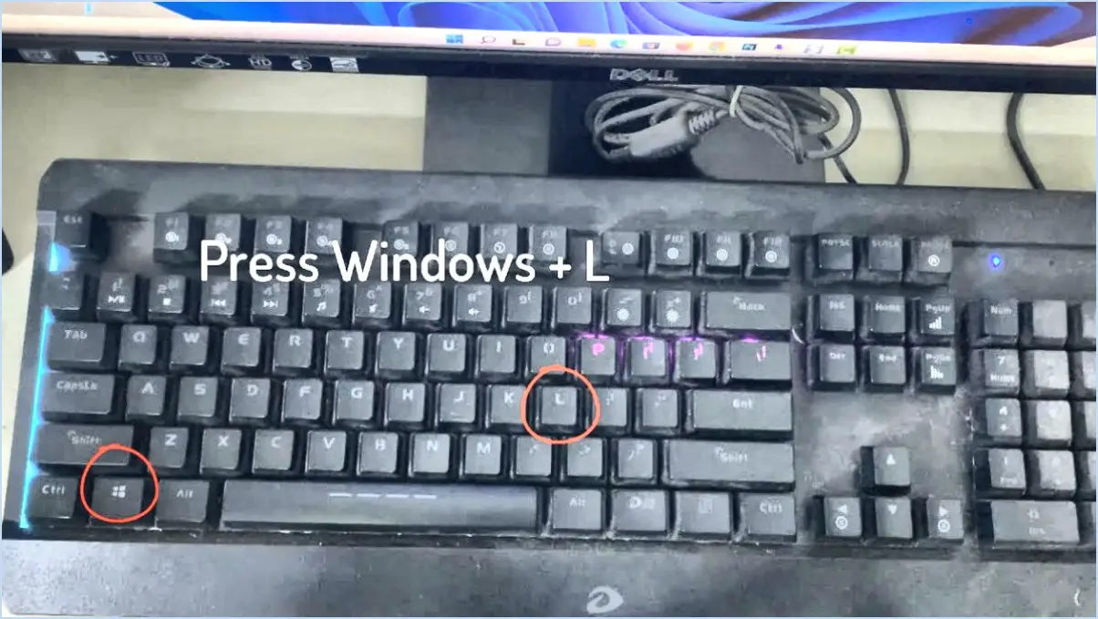 Quel est le raccourci clavier pour dormir dans Windows 7?