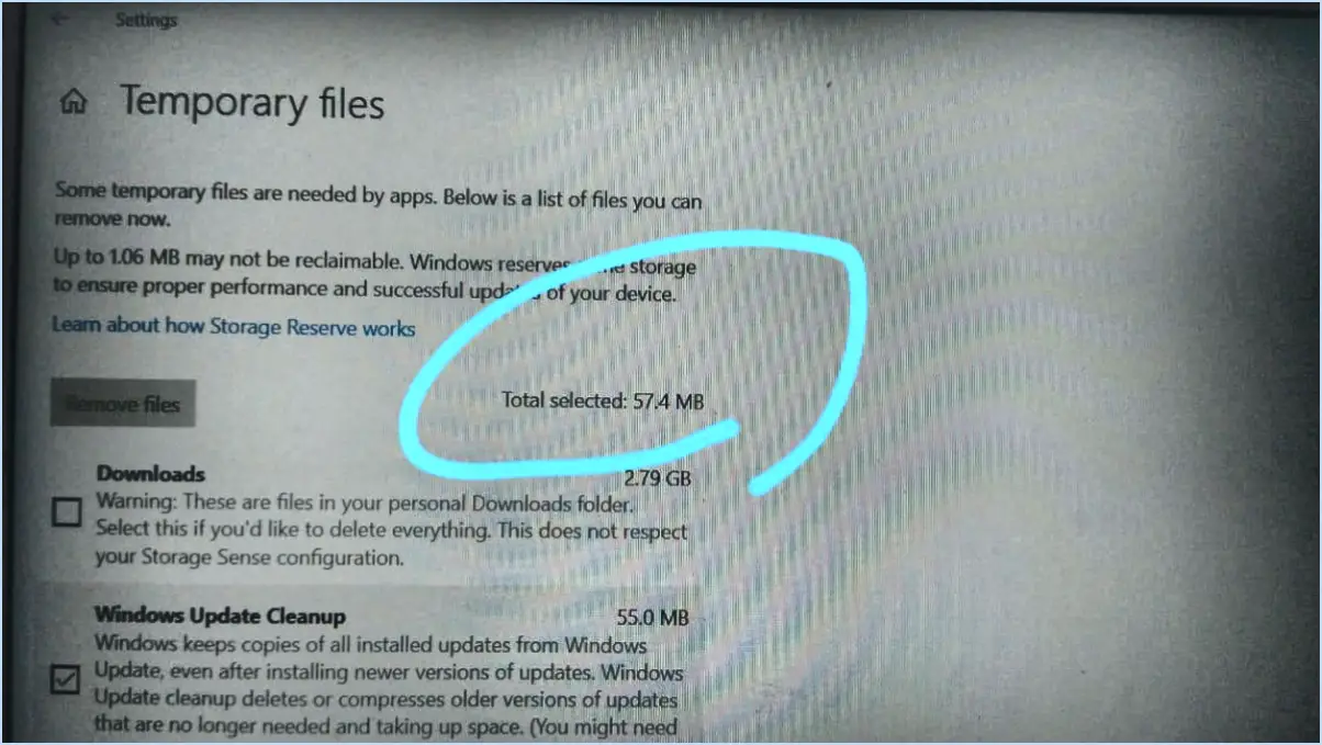 Supprimer les fichiers temporaires d'installation de windows dans windows 10?
