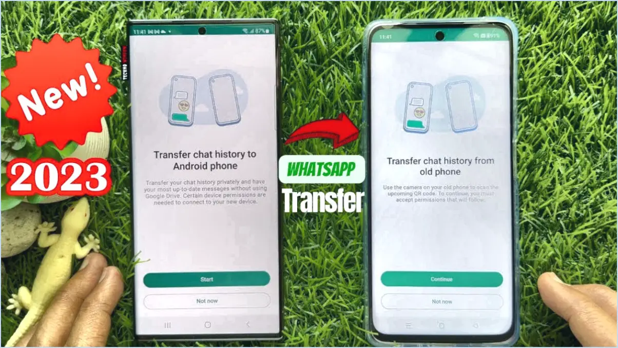 Whatsapp comment transférer whatsapp d'android à android?