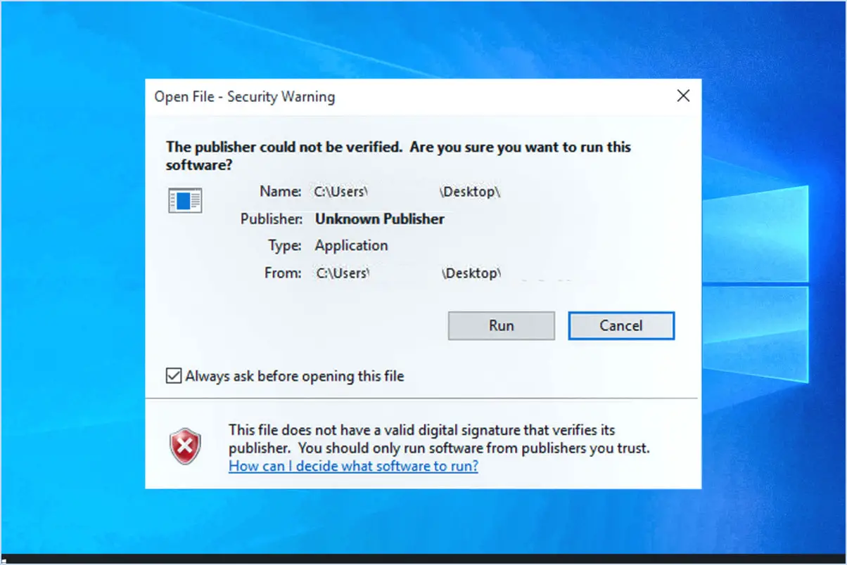 Windows : Désactiver les messages 