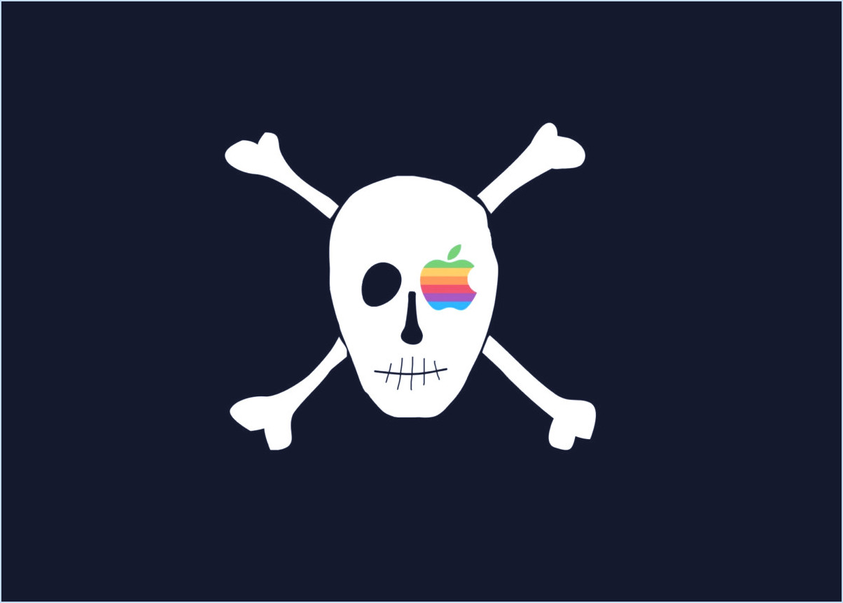 Apple Pirate Flag or Apple Jolly Roger recreated as a wallpaper