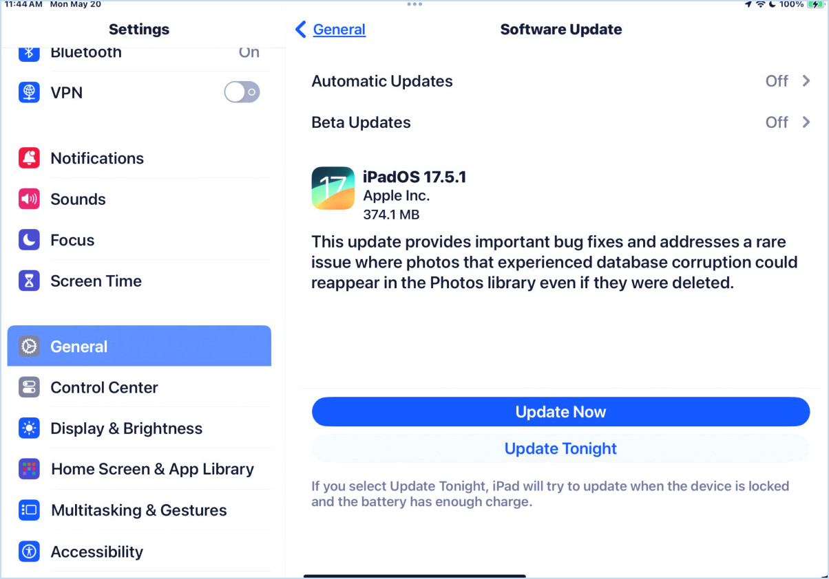 iOS 17.5.1 et iPados 17.5.1 sont des mises à jour de correction de bogues pour résoudre un problème où les photos supprimées réapparaîtraient