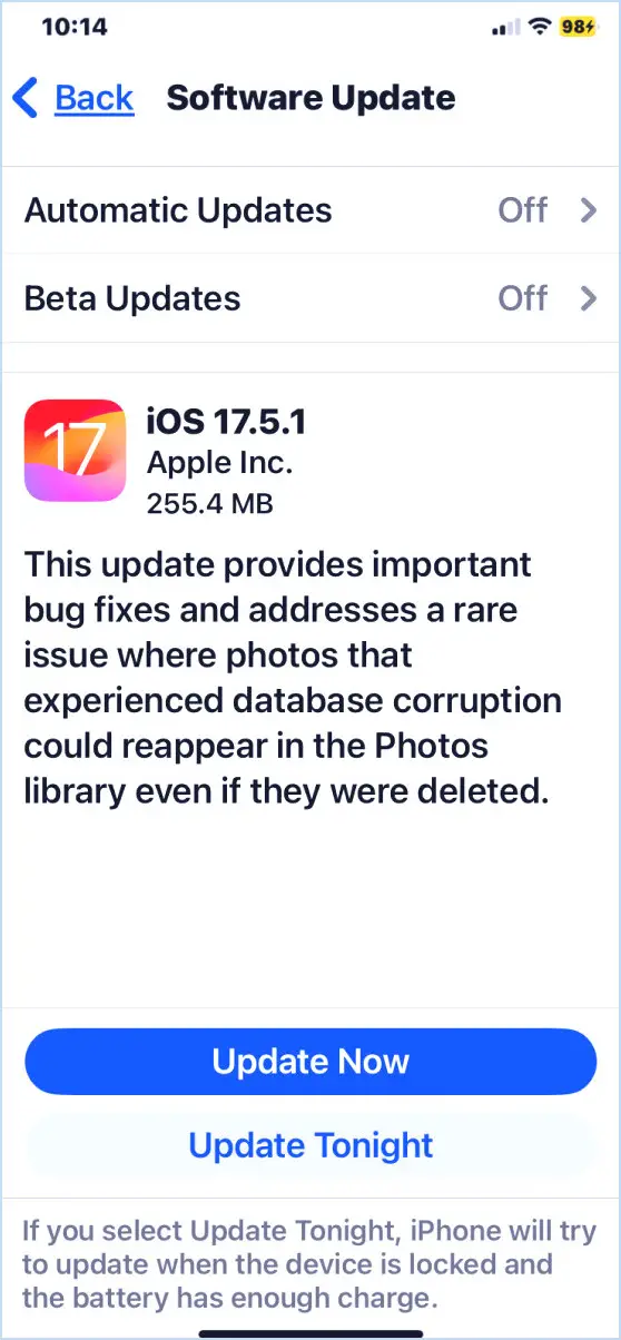 La mise à jour iOS 17.5.1 corrige un bug particulier où les photos supprimées réapparaissaient