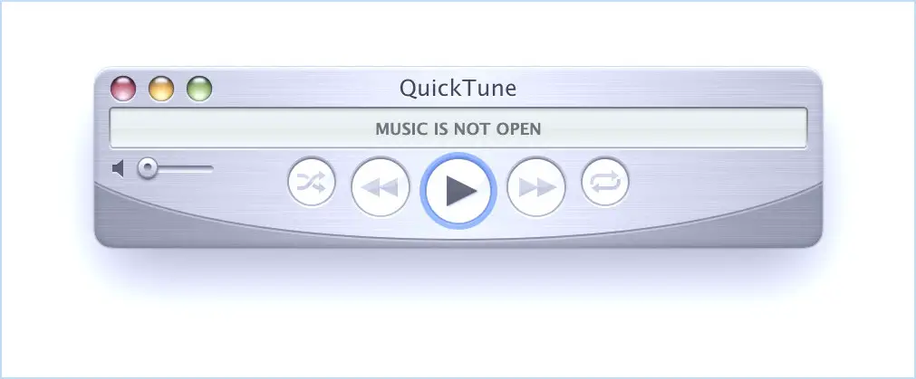 Le lecteur rétro QuickTune sur Mac nécessite de la musique Apple