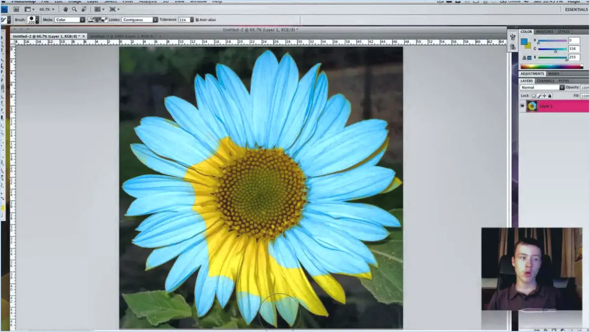 Comment changer la couleur de la barre d'outils dans photoshop?