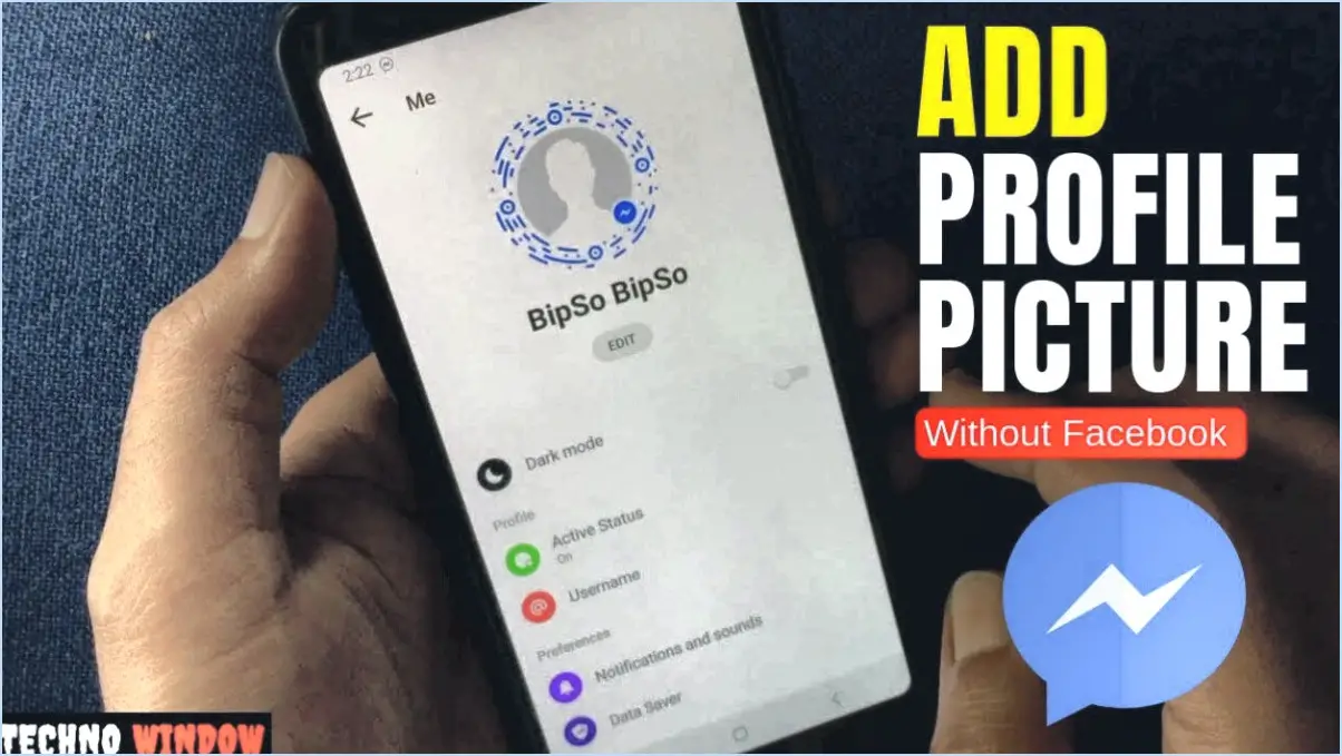 Comment changer la photo de profil sur facebook messenger android?