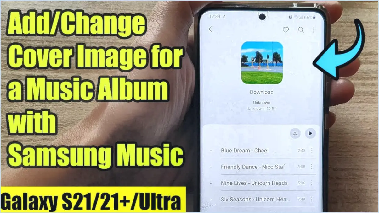 Comment changer l'image d'une chanson sur android?