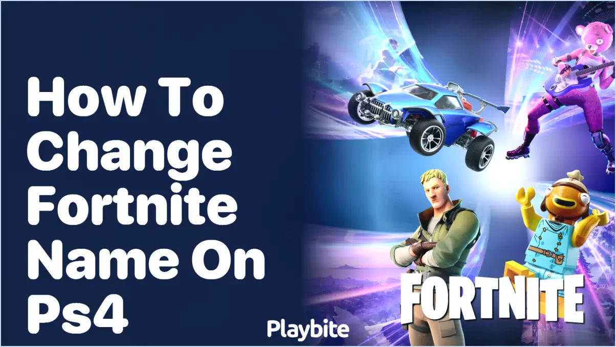 Comment changer son nom sur fortnite ps4?