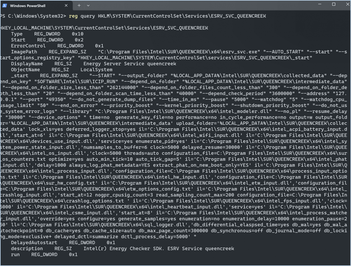 Comment corriger l'erreur esrv svc queencreek dans windows 10 11?