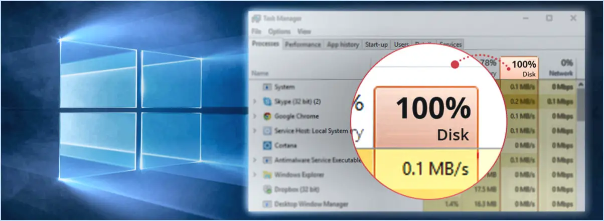 Comment corriger l'utilisation de 100 disques après la mise à jour vers Windows 11 étapes?