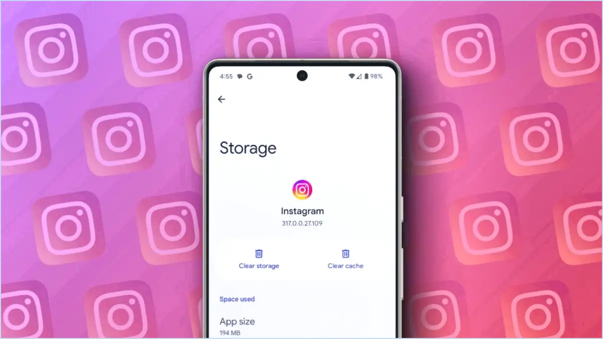 Comment effacer le cache d'instagram sans supprimer l'application?