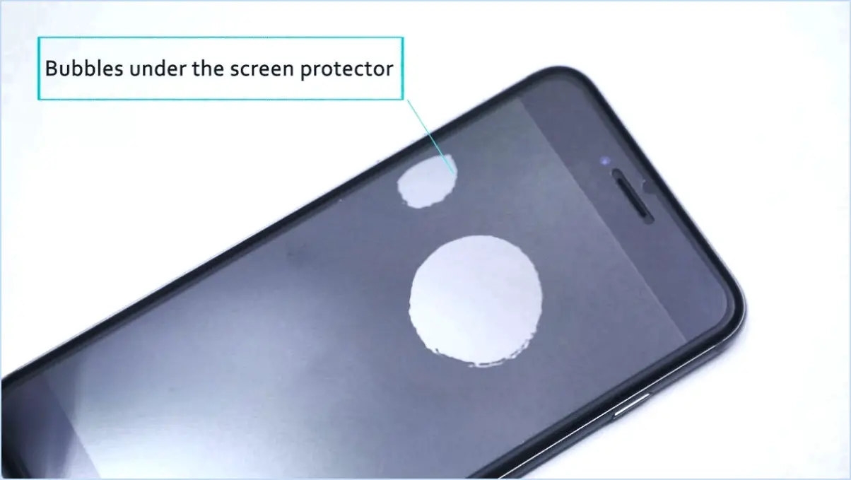 Comment enlever les bulles d'air du protecteur d'écran de l'iphone?
