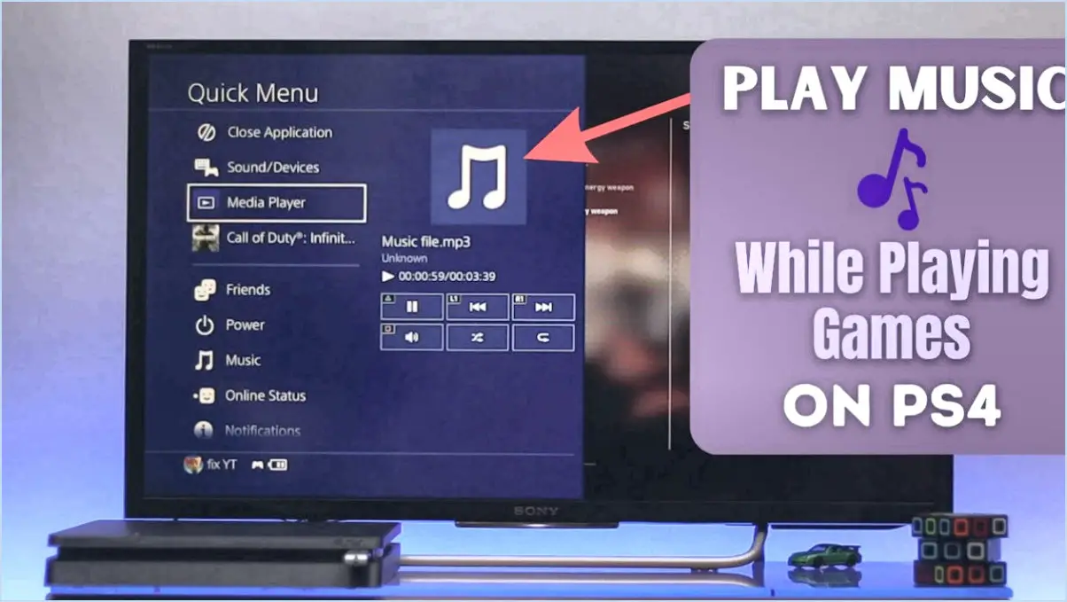 Comment jouer de la musique sur ps4?