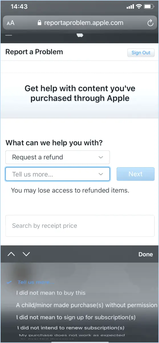 Comment obtenir un remboursement sur l'Apple App Store?