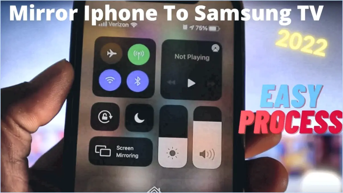 Comment partager l'écran sur samsung tv depuis l'iphone?