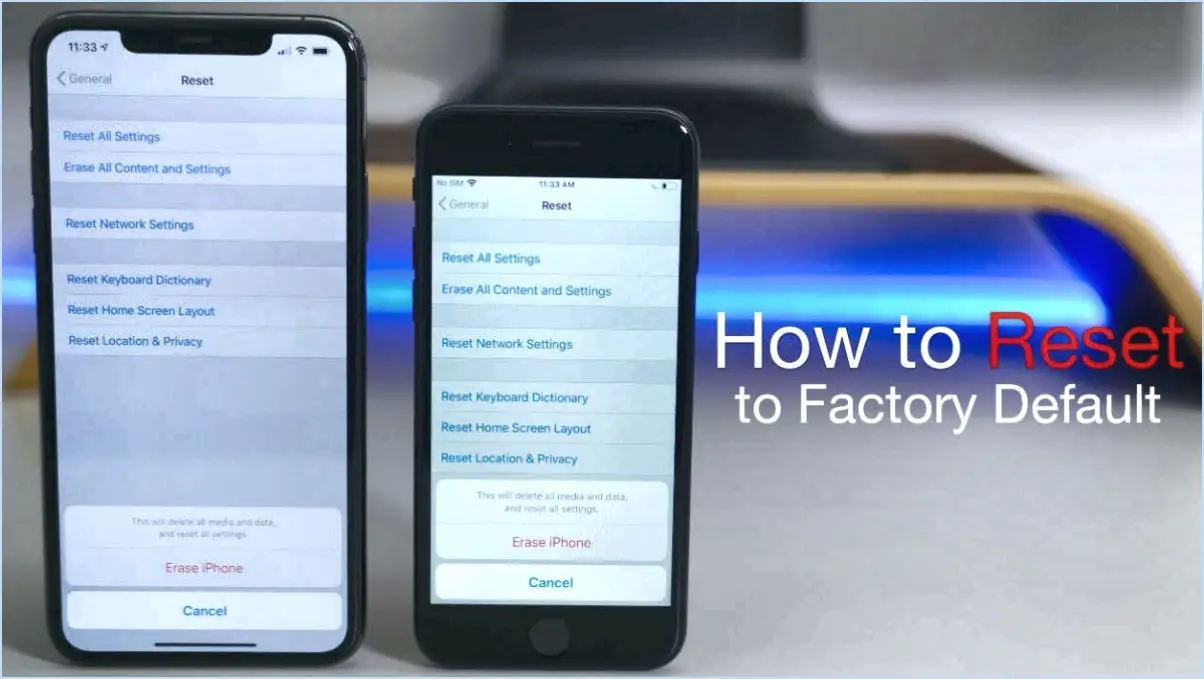 Comment réinitialiser un iphone usagé?