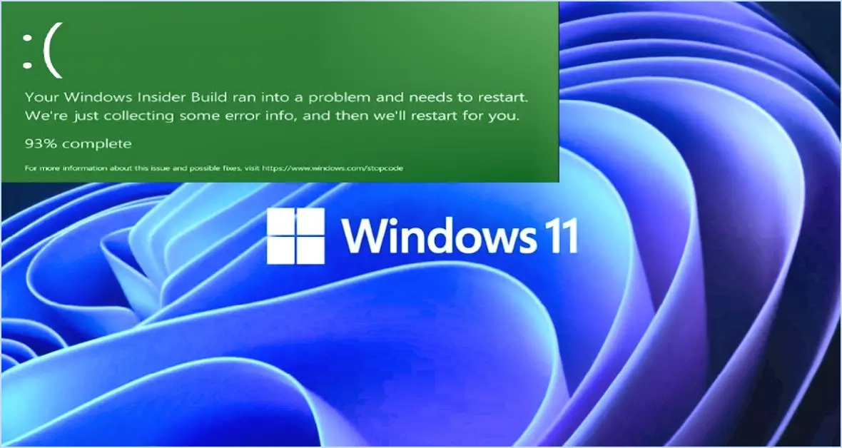Comment réparer l'écran vert de la mort windows 11 étapes?