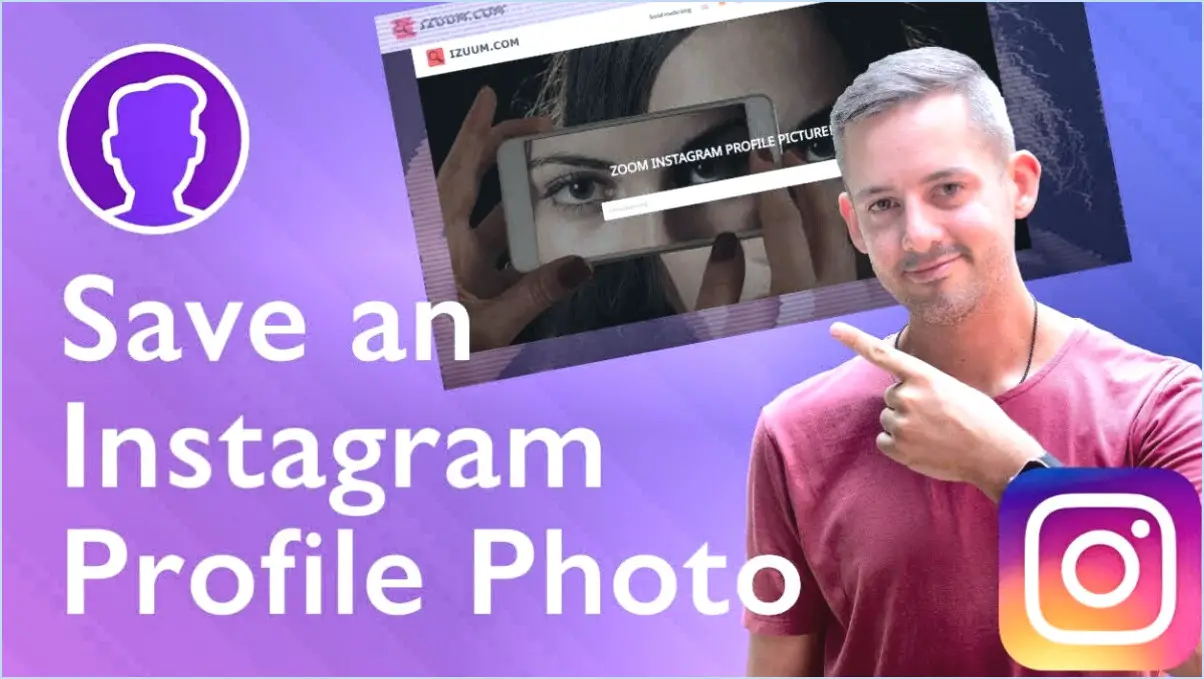 Comment sauvegarder sa photo de profil instagram?