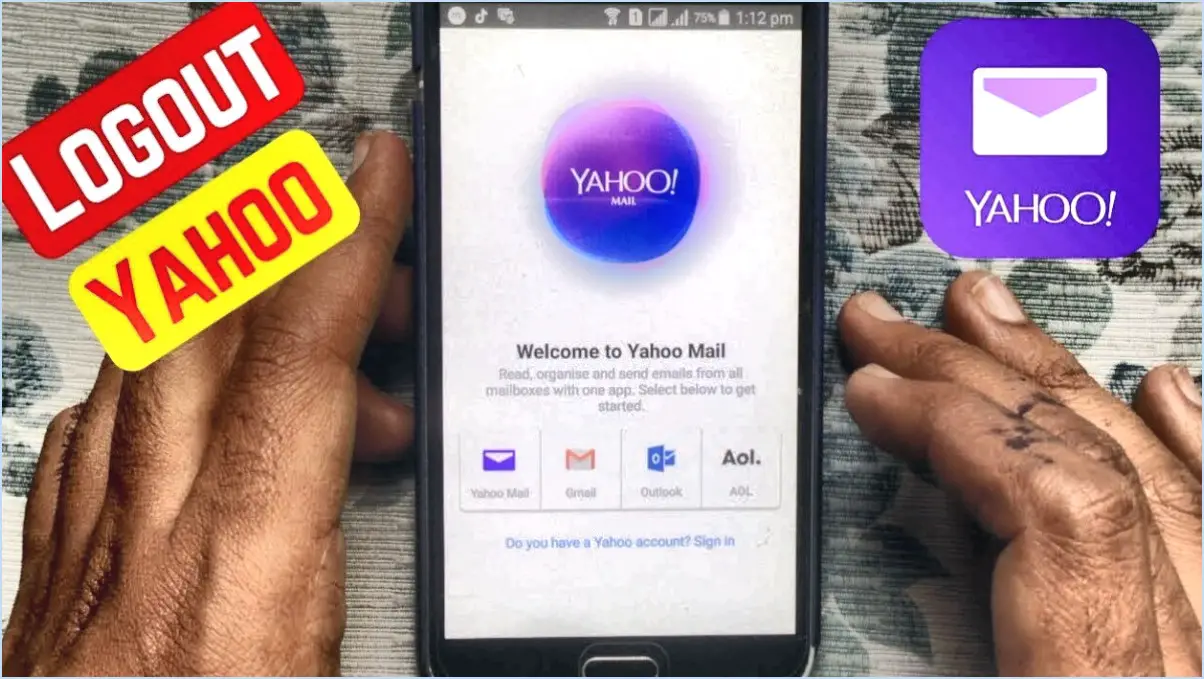 Comment se déconnecter de yahoo mail sur android?