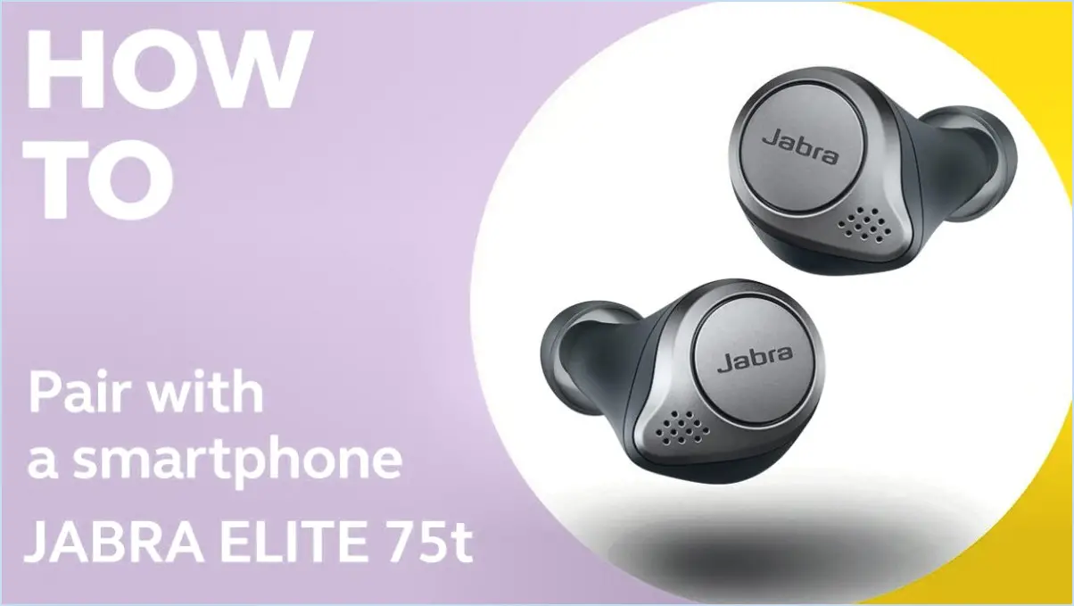 Connecter les écouteurs Jabra Elite 75t à l'iPhone 11?