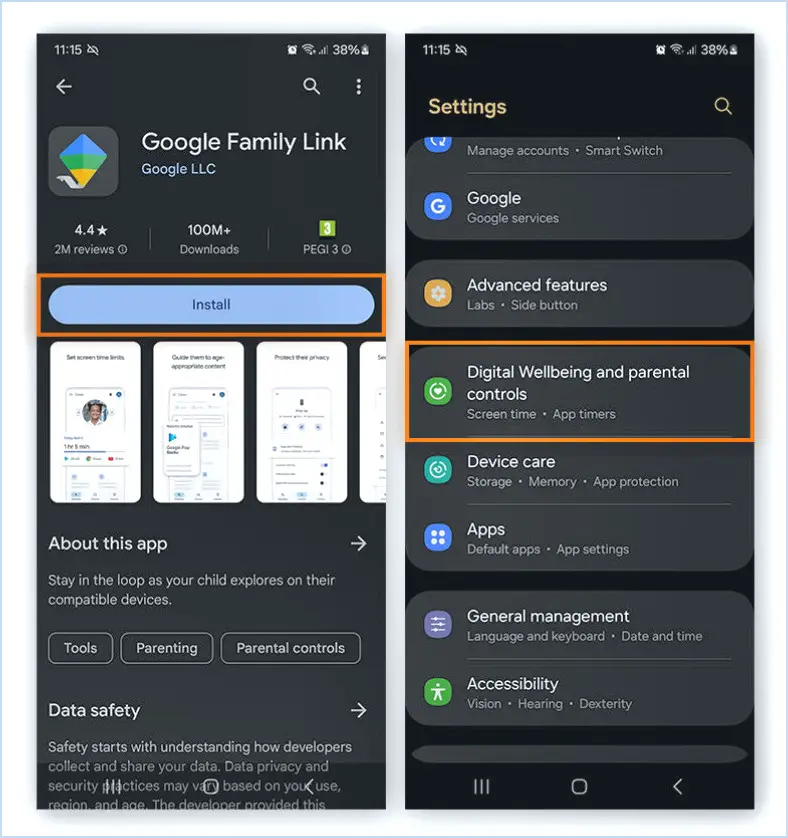 Google family link peut-il bloquer les appels?