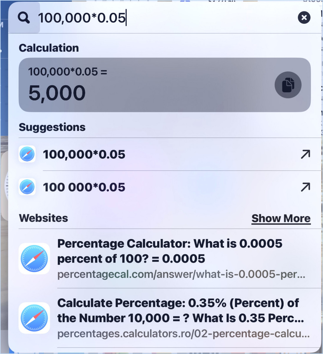 Les projecteurs sur iPad fonctionnent comme une calculatrice