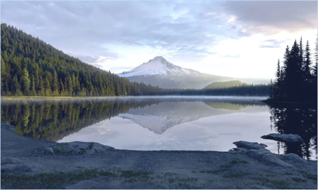 Mt Hood Trillium Lake Apple Vision Pro Fond d'écran de BasicAppleguy