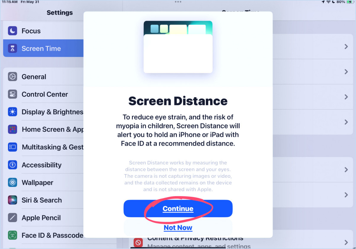 Activer à la distance de l'écran sur iPhone, iPad ou Mac