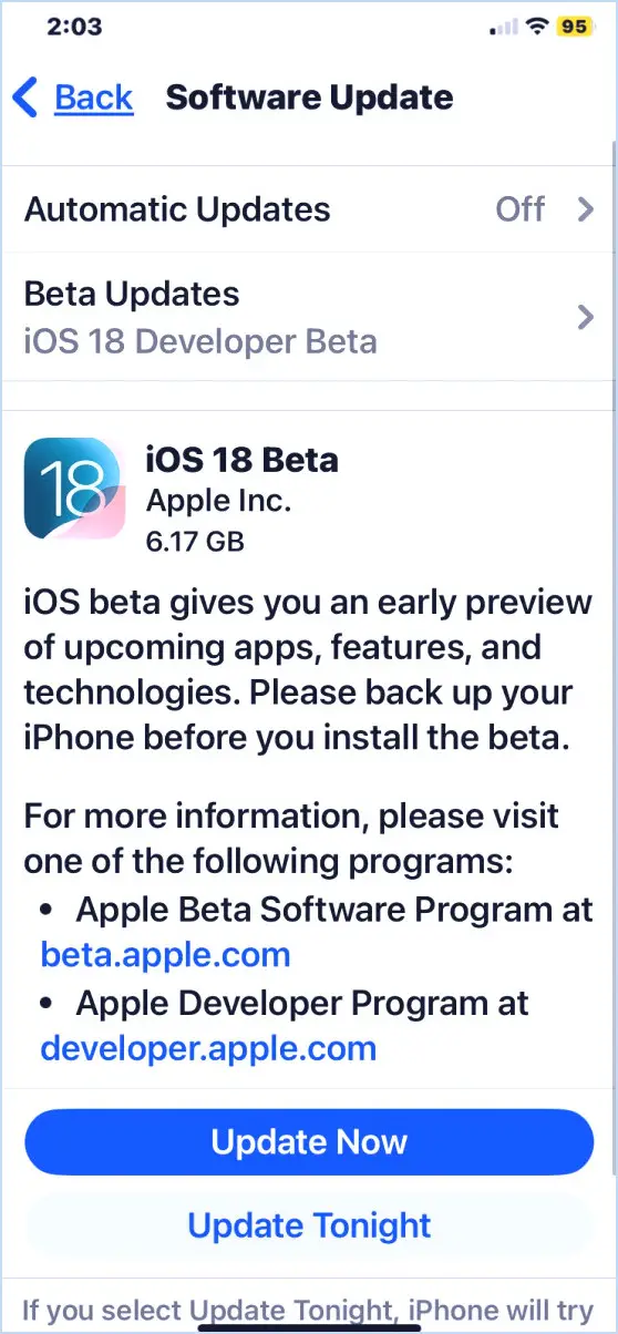 Télécharger et installer iOS 18 Beta maintenant