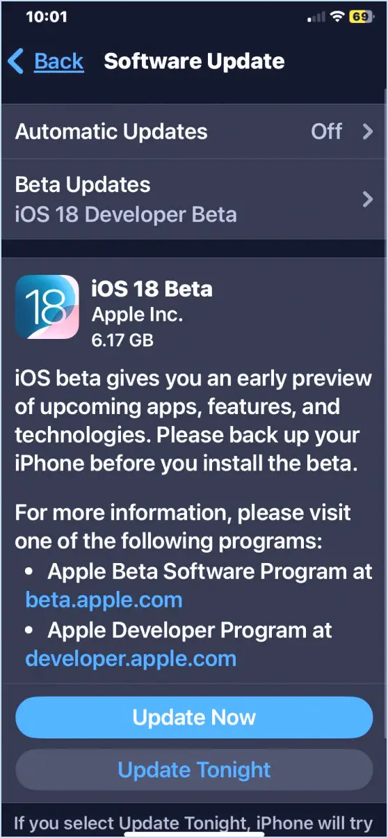Comment installer iOS 18 Beta
