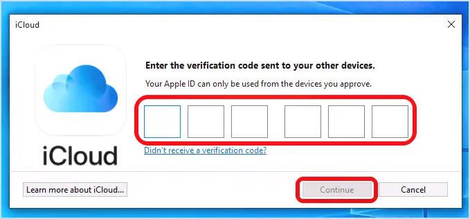 Le code de vérification