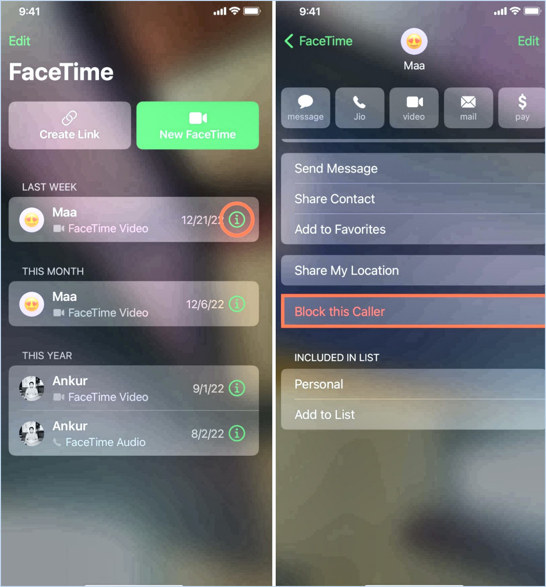 Comment bloquer les appels facetime sur l'iphone?