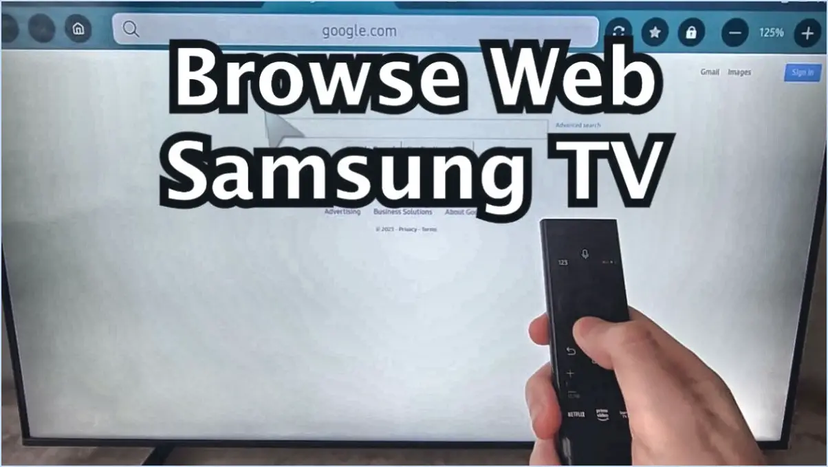 Comment changer de navigateur sur samsung tv?
