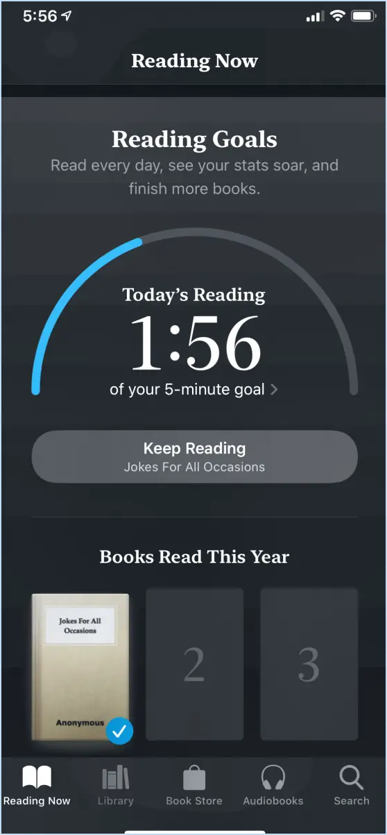 Comment fixer un objectif de lecture quotidienne dans l'application apple books sur iphone et ipad?