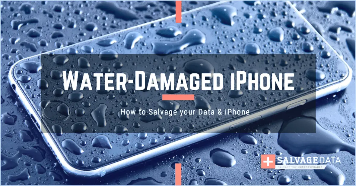 Comment récupérer les données d'un iPhone endommagé par l'eau qui ne s'allume pas.