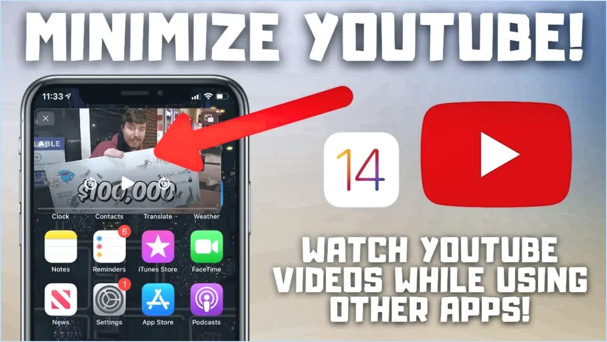 Comment regarder youtube en fond d'écran iphone?