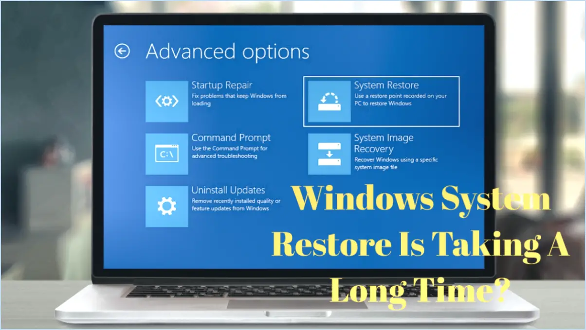 Comment réparer les étapes de restauration du système de Windows 11 qui prennent beaucoup de temps?