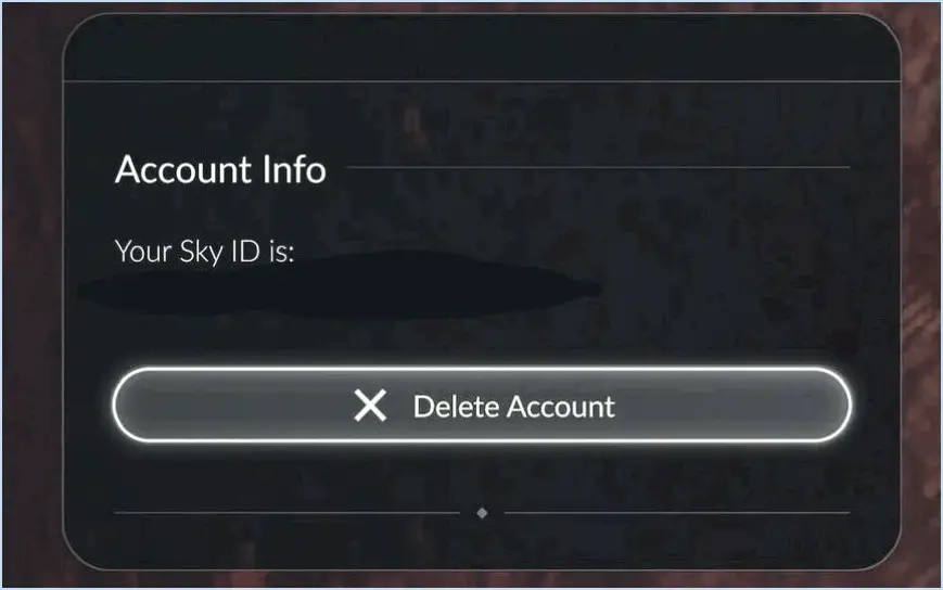 Comment supprimer un compte sky id?