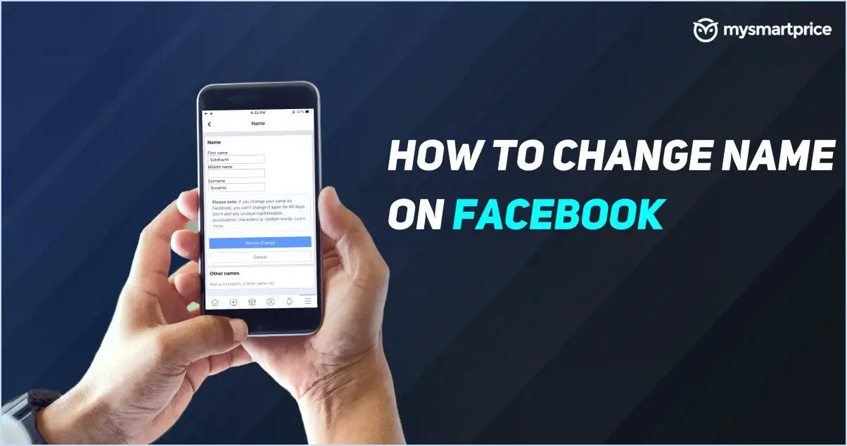 Facebook : Comment changer de nom?